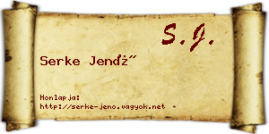 Serke Jenő névjegykártya