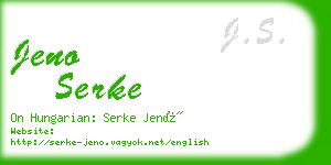 jeno serke business card